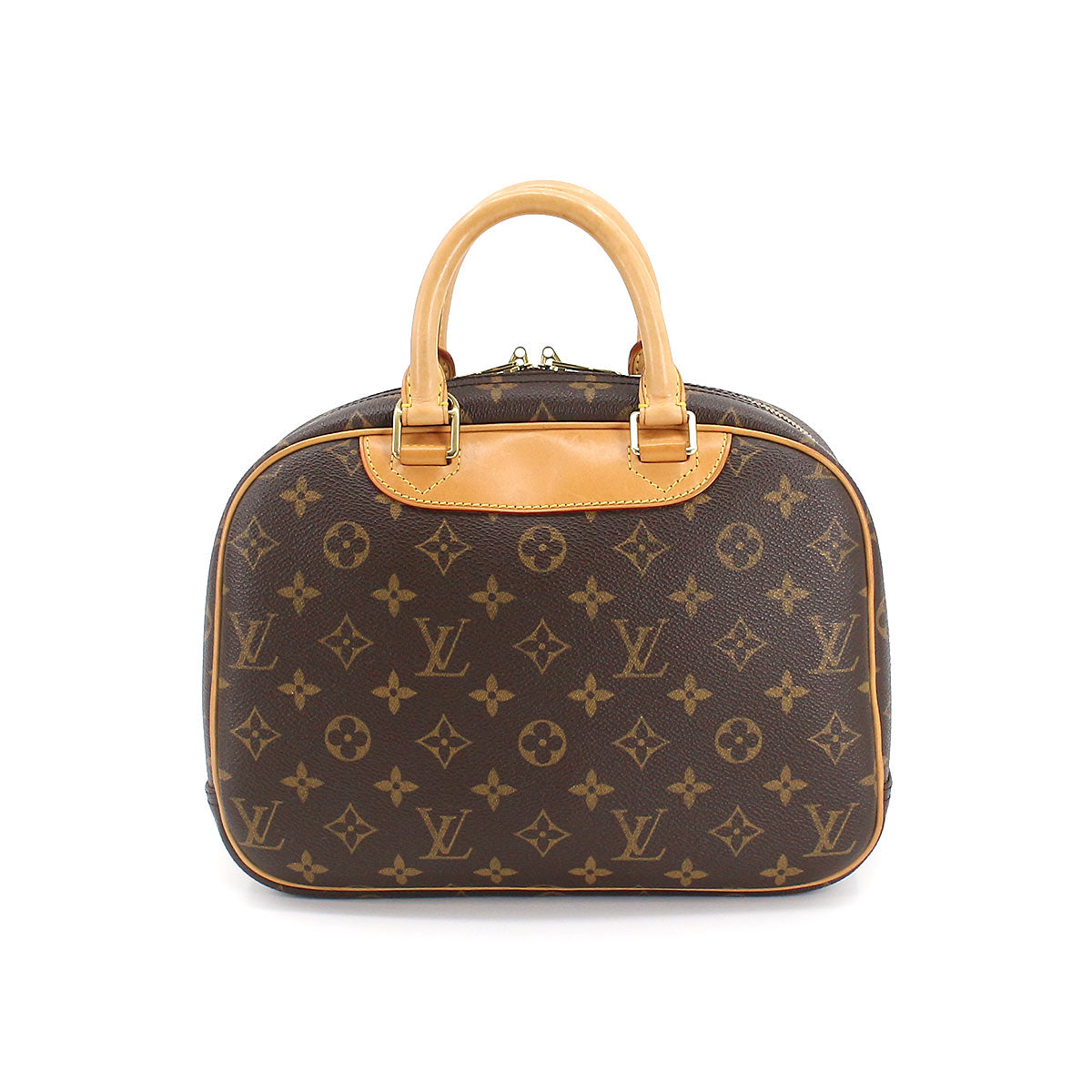 Louis Vuitton Monogram Trouville Shoulder Bag Brown Gold Hardware