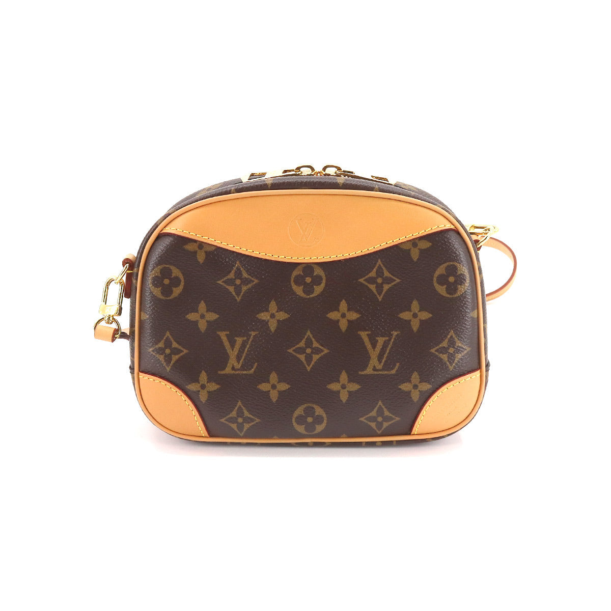 Louis Vuitton Monogram Deauville Mini Shoulder Bag Brown