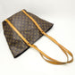 Louis Vuitton Monogram Sac Shopping Tote Brown Shoulder Bag