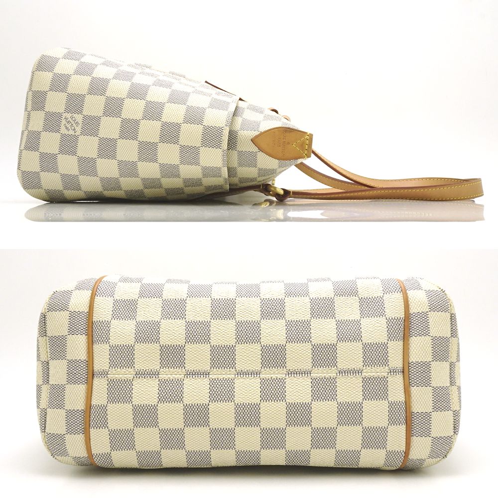 Louis Vuitton Damier Azur Totally PM Tote Bag White