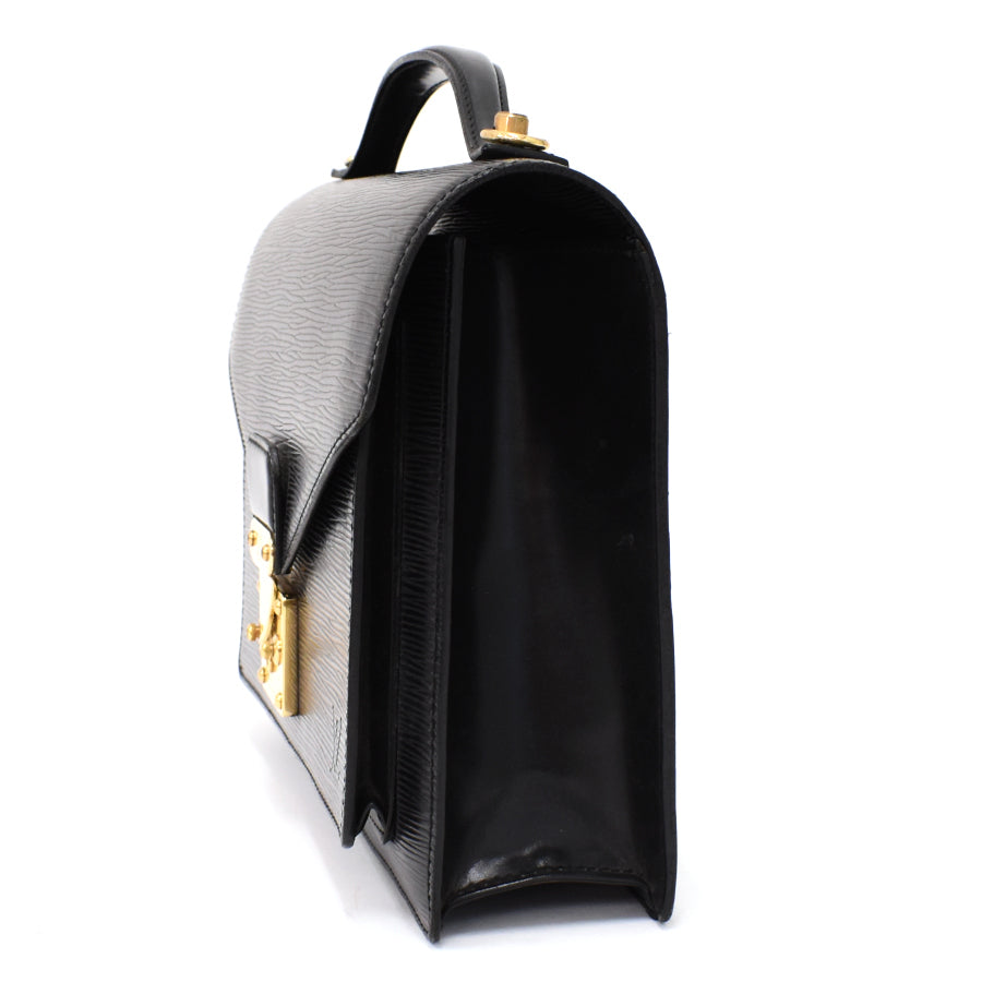 Louis Vuitton Monceau 2way Handbag Epi Leather Noir Black