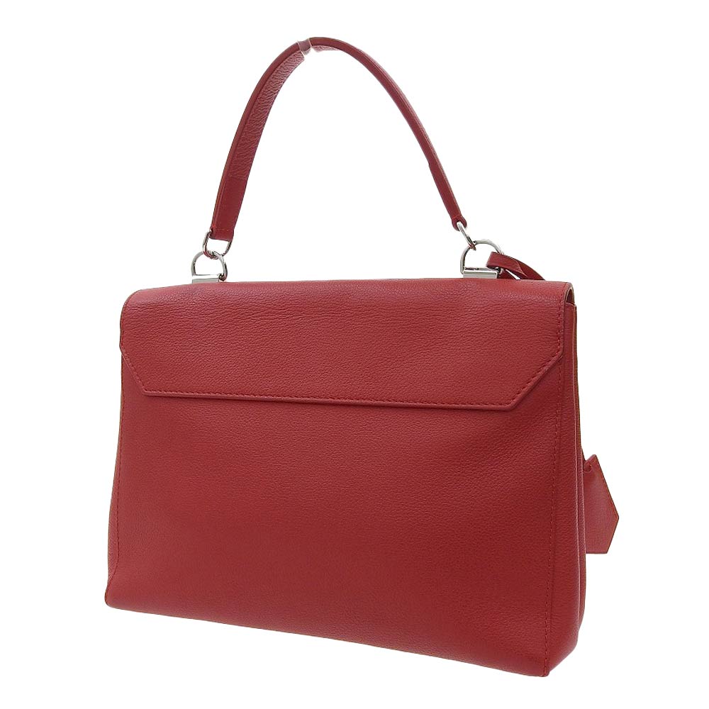Louis Vuitton Lock Me 2 Handbag Calf Leather Ruby red