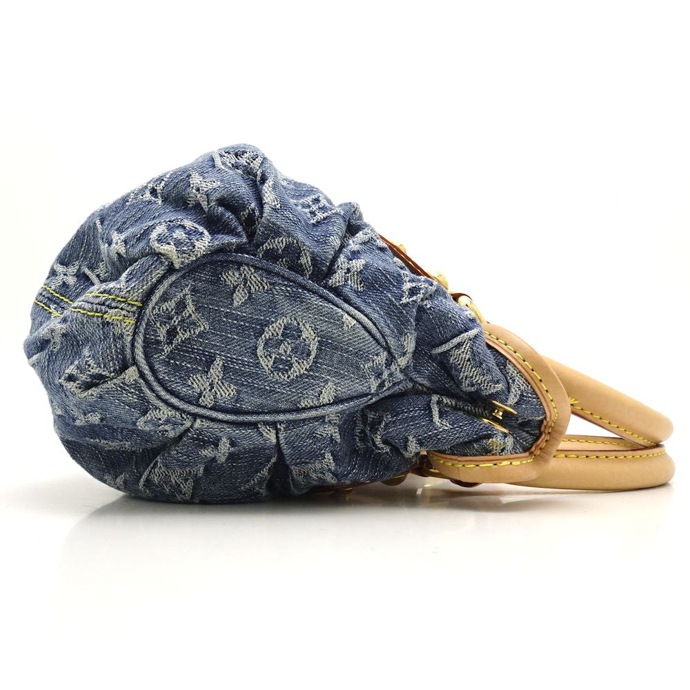 Louis Vuitton Handbag Monogram Denim Pleaty Blue