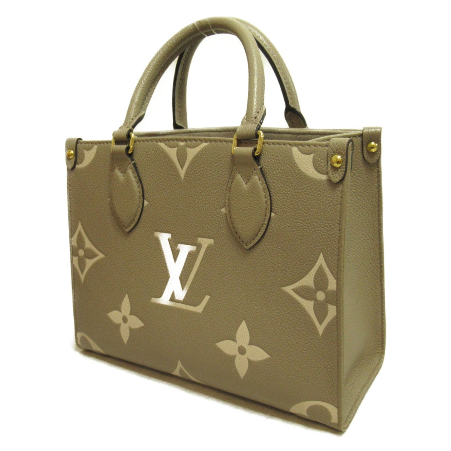Louis Vuitton On The Go PM Handbag Leather Monogram Implant