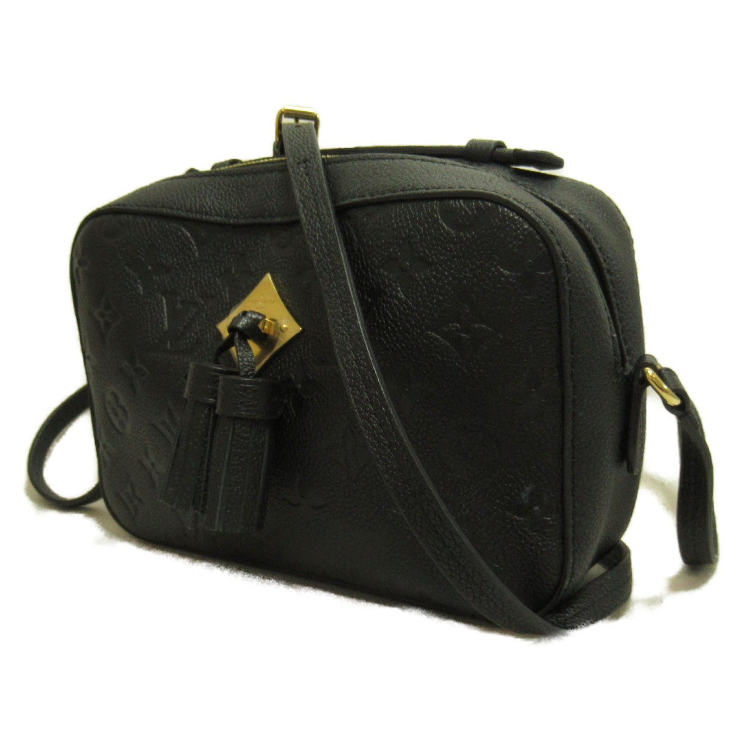 Louis Vuitton Saintonge Shoulder Bag  Monogram Implant Black