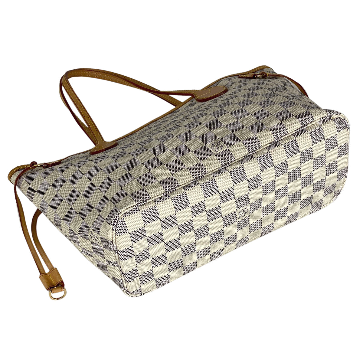 Louis Vuitton Neverfull PM Tote Bag Damier Azur White