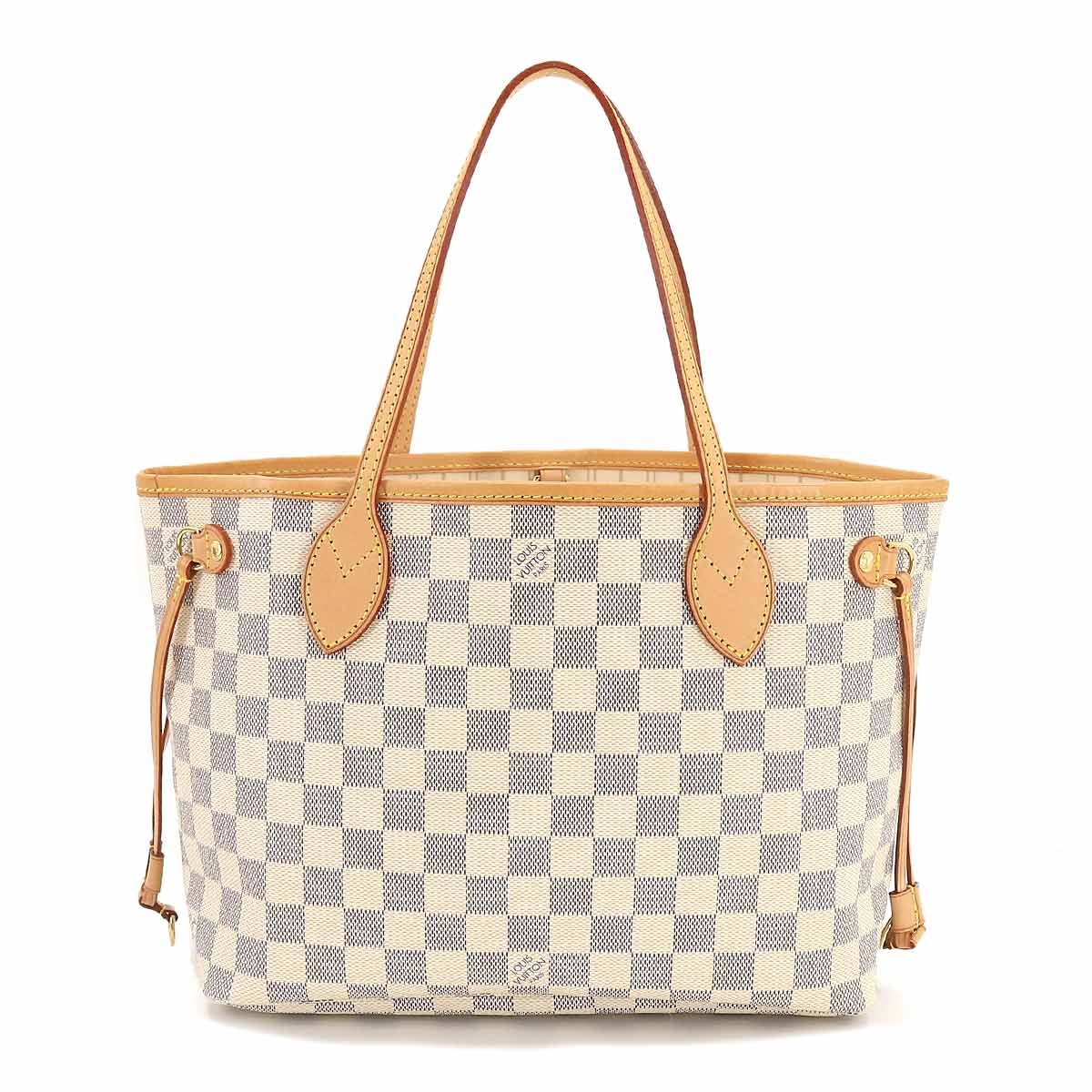 Louis Vuitton Damier Azur Neverfull PM Tote Bag White