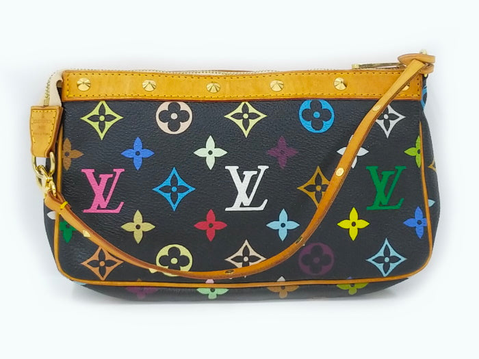 Louis Vuitton Pochette Accessories Pouch Monogram Multicolor Black