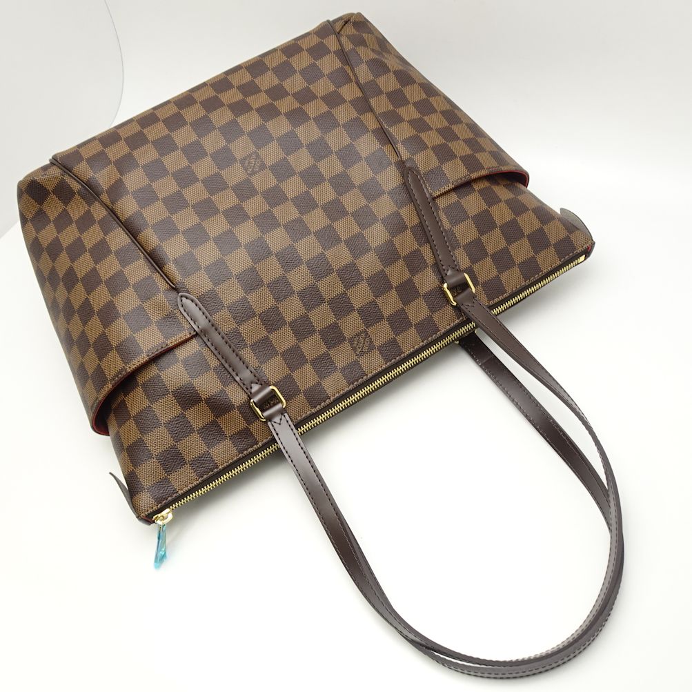 Louis Vuitton Damier Totally MM Ebene Shoulder Bag Brown