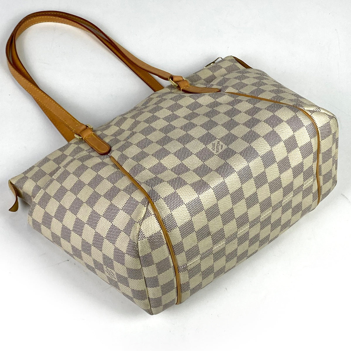 Louis Vuitton Totally PM Shoulder Bag Damier Azur White