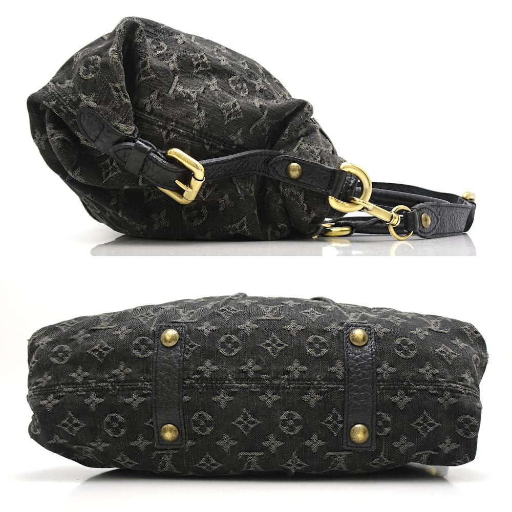 Louis Vuitton Monogram Denim Neo Cabby MM Noir 2WAY Black