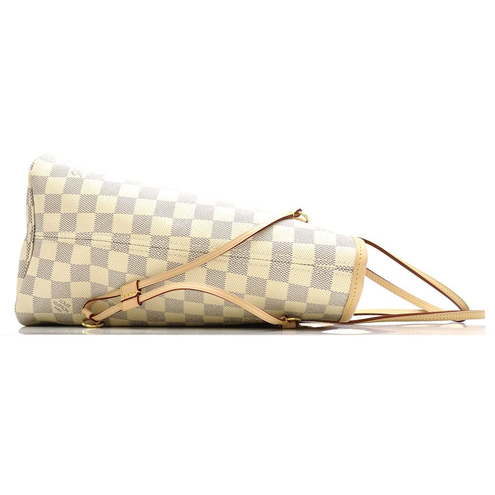 Louis Vuitton  Damier Azur Neverfull MM Rose Ballerine Tote Bag
