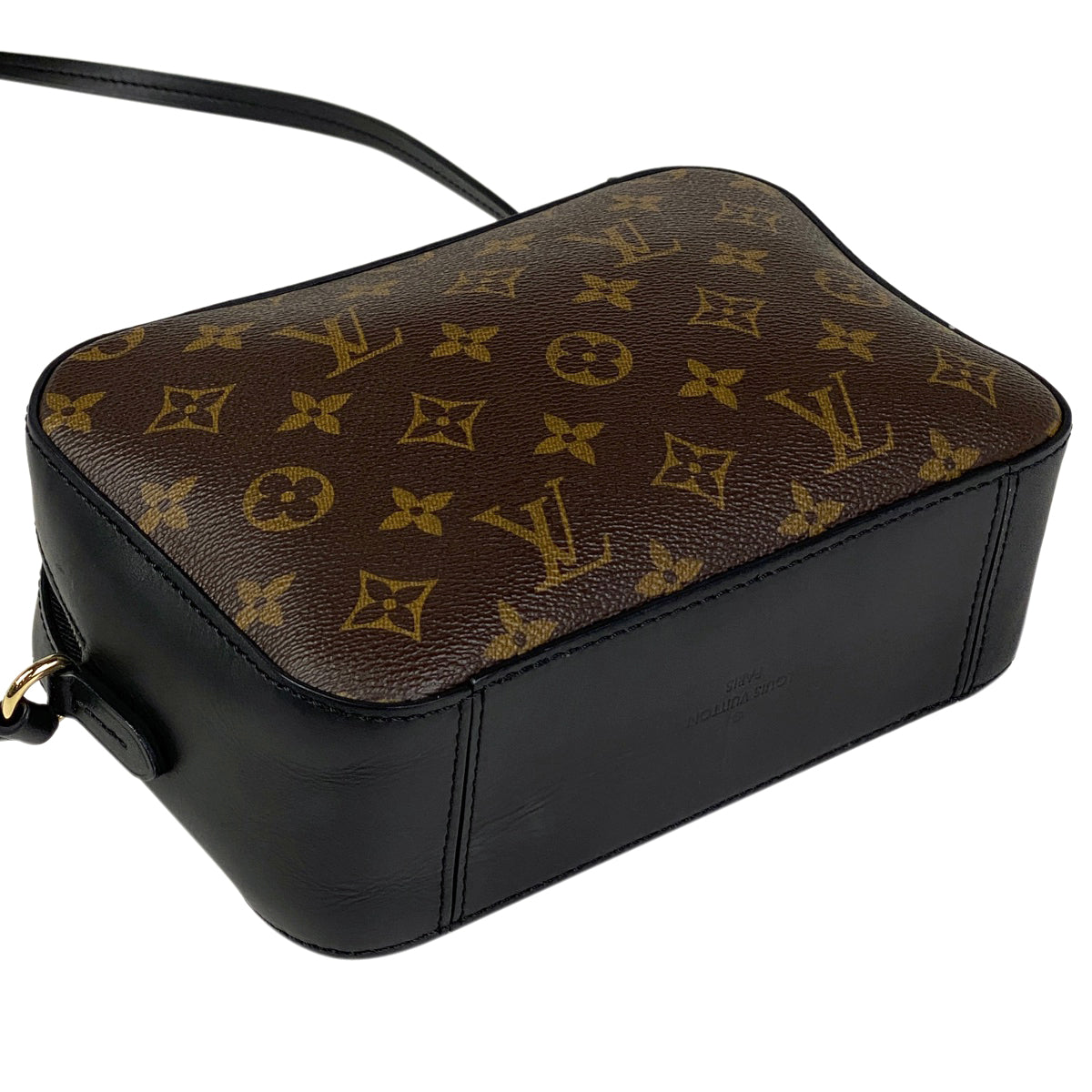 Louis Vuitton Saintonge Diagonal Fringe Tassel Shoulder Bag Monogram Brown Noir Black