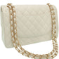 Chanel Deca Matelasse Chain Shoulder Bag White