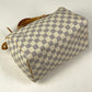 Louis Vuitton Speedy 25 Handbag Damier Azur White