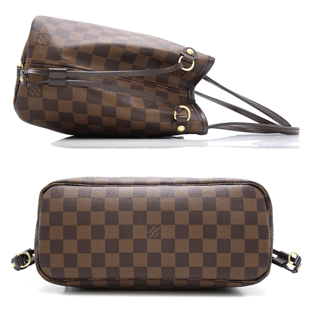 Louis Vuitton Damier Neverfull PM Ebene Tote Bag Brown