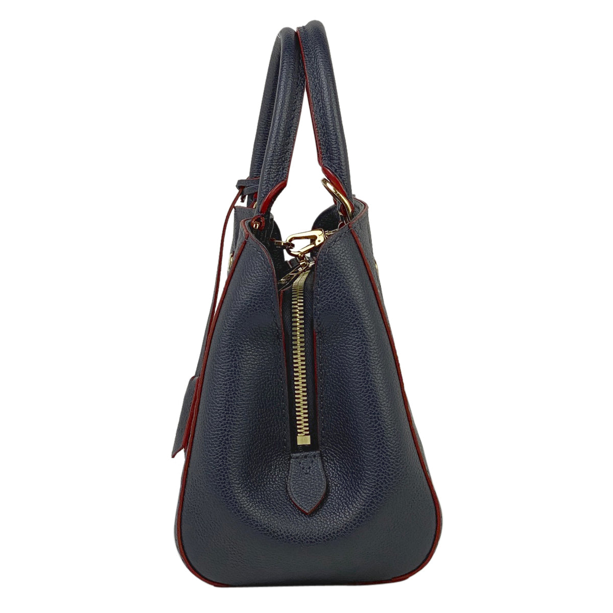 Louis Vuitton Montaigne BB Handbag Monogram Implant Marine Rouge