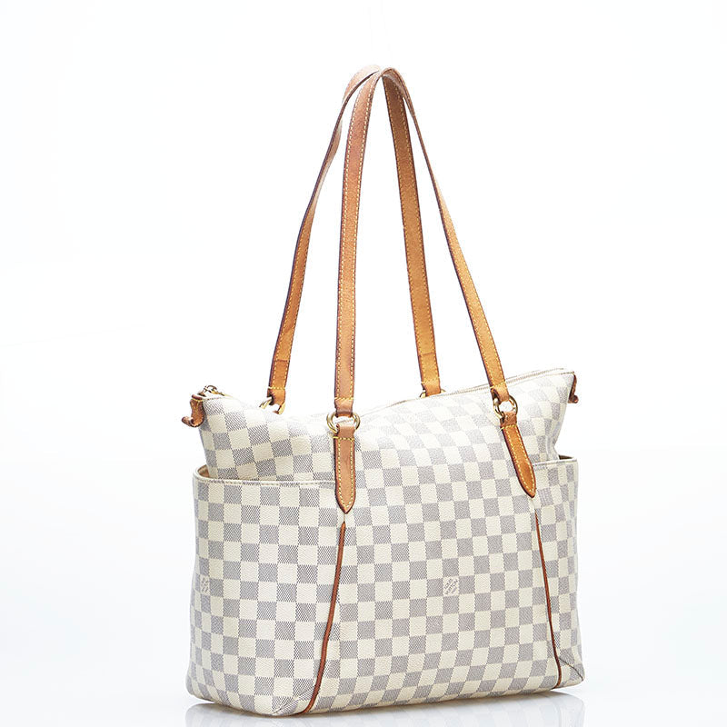 Louis Vuitton Damier Azur Totally PM Shoulder Bag White