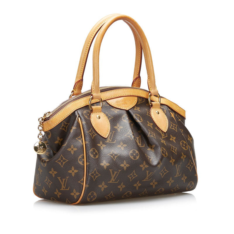 Louis Vuitton Monogram Tivoli PM Handbag Brown PVC Leather
