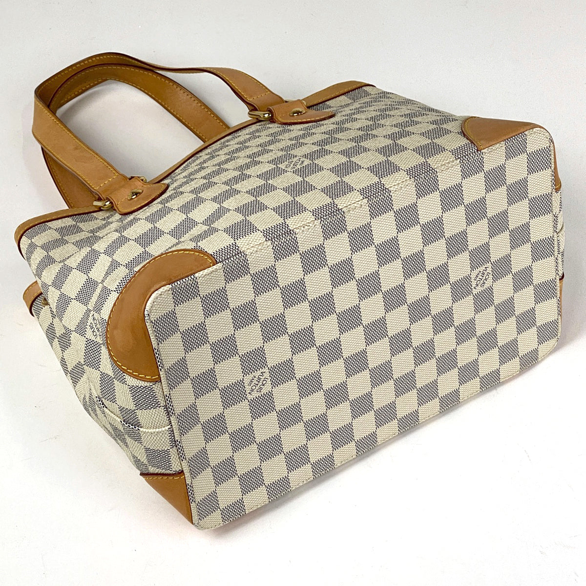 Louis Vuitton Hampstead PM Tote Bag Damier Azur White