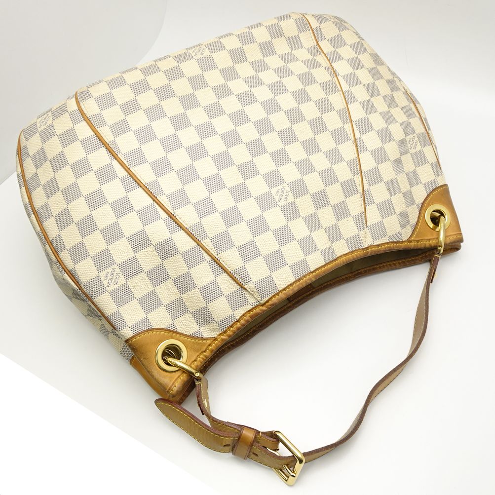 Louis Vuitton Damier Azur Galliera PM Shoulder Tote White