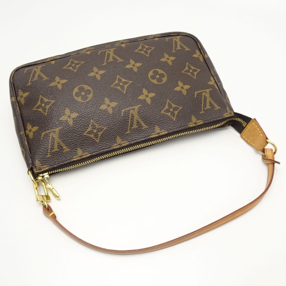 Louis Vuitton Monogram Pochette Accessoire Brown Accessory Pouch