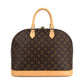 Louis Vuitton Monogram Alma GM Hand Bag Brown Gold Metal Fittings