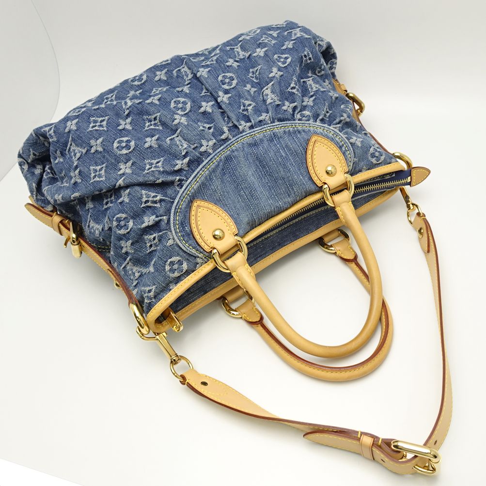 Louis Vuitton Denim Neo Cabby MM Blue Shoulder Bag