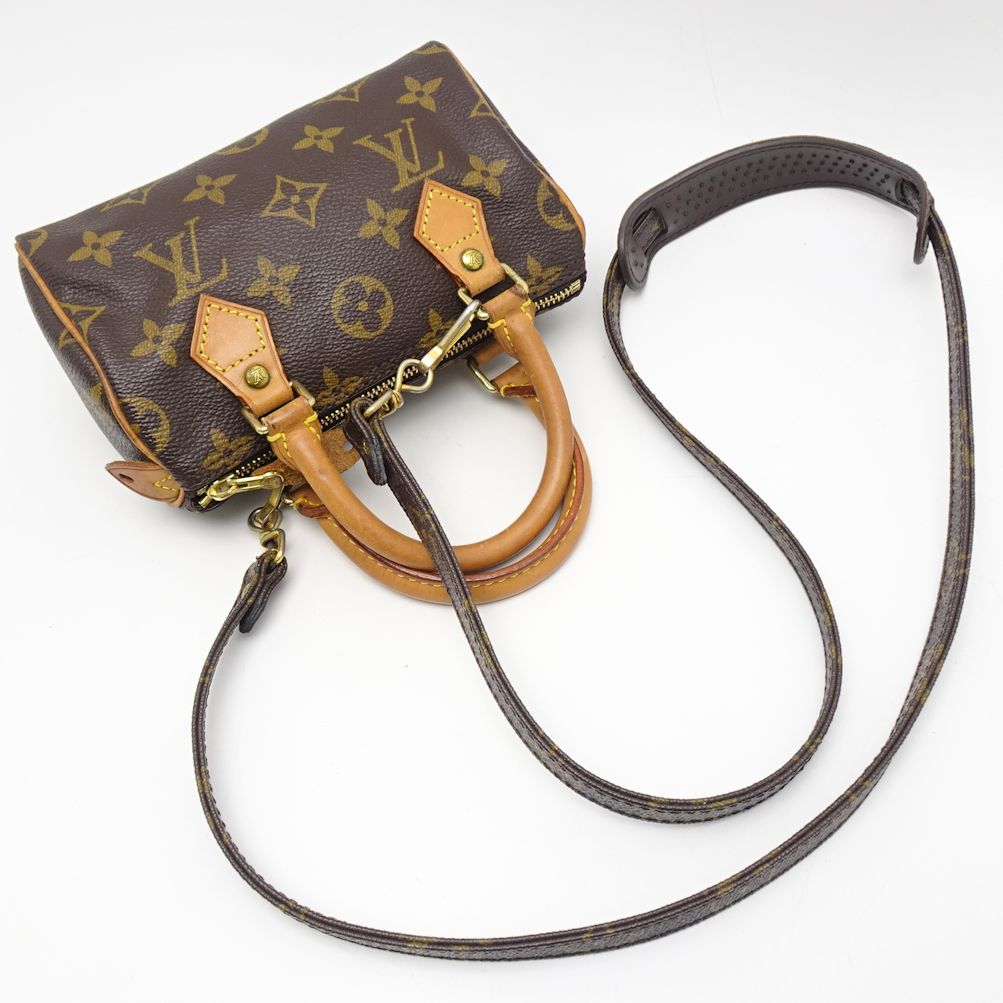 Louis Vuitton Monogram Mini Speedy Brown Mini Bag Pouch