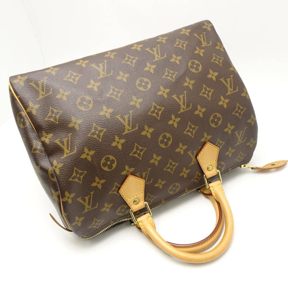 Louis Vuitton Monogram Speedy 30 Brown Boston Bag