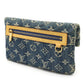 Louis Vuitton Monogram Denim Pochette Plat Clutch Bag