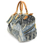 Louis Vuitton Speedy 30 Handbag Monogram Denim Patchwork Blue