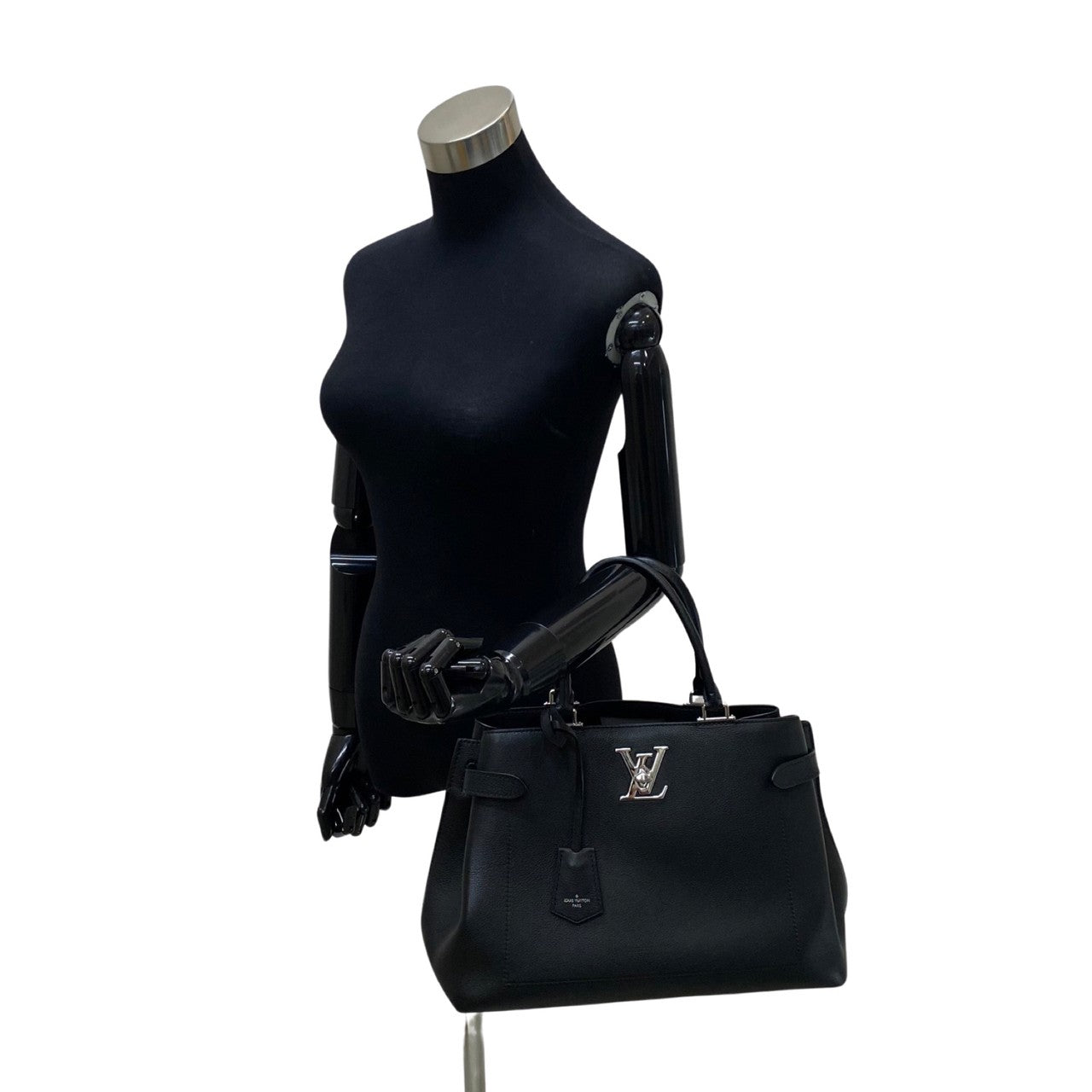 Louis Vuitton Lock Me Turnlock Handbag Shoulder Bag Black
