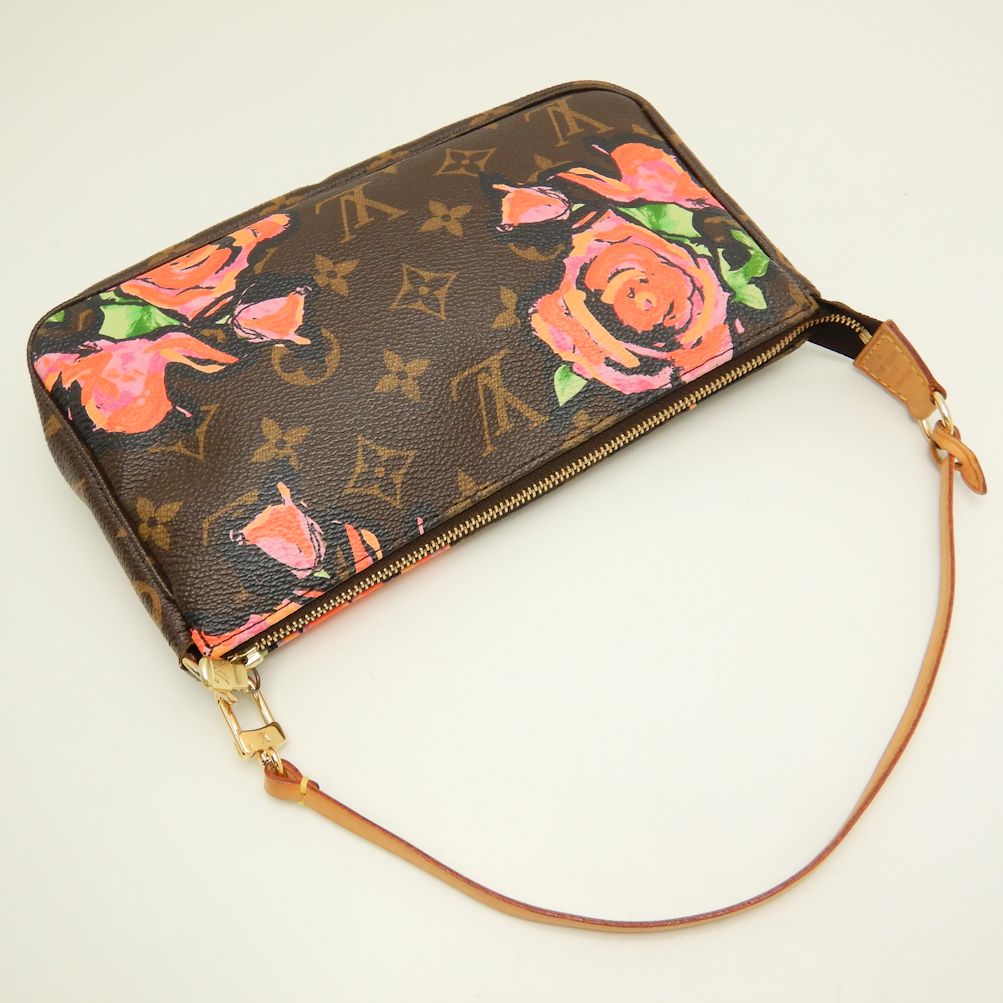 Louis Vuitton Monogram Rose Pochette Accessoire Brown Accessory Pouch