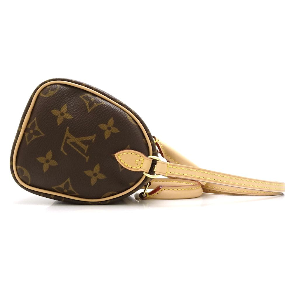Louis Vuitton Monogram Nano Speedy Brown Mini Bag Diagonal Hanging