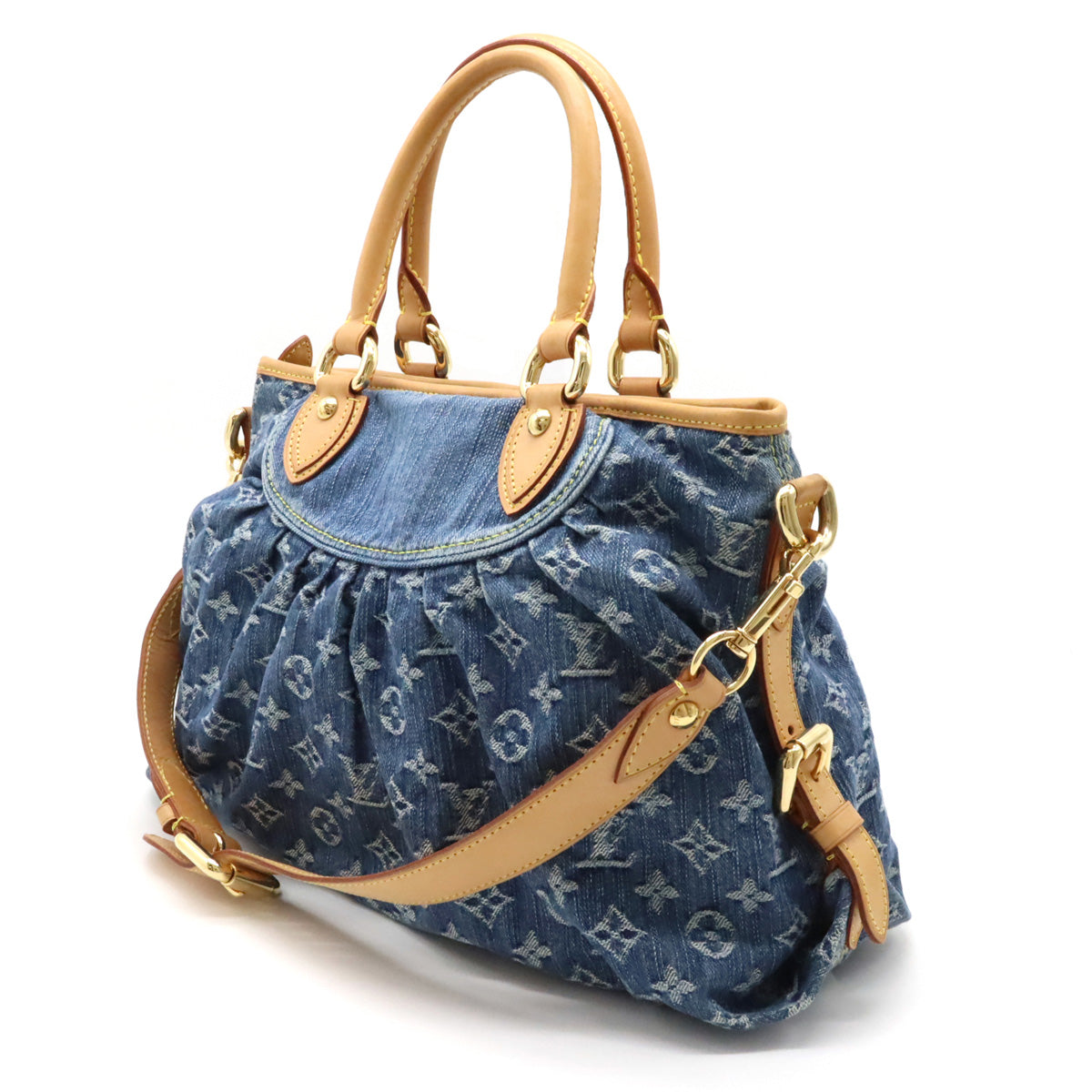 Louis Vuitton Denim NeoCabby MM Tote Shoulder Bag