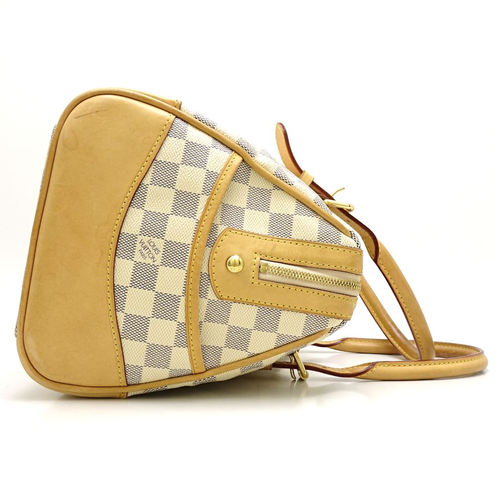 Louis Vuitton Damier Azur Berkley Handbag Boston Bag White