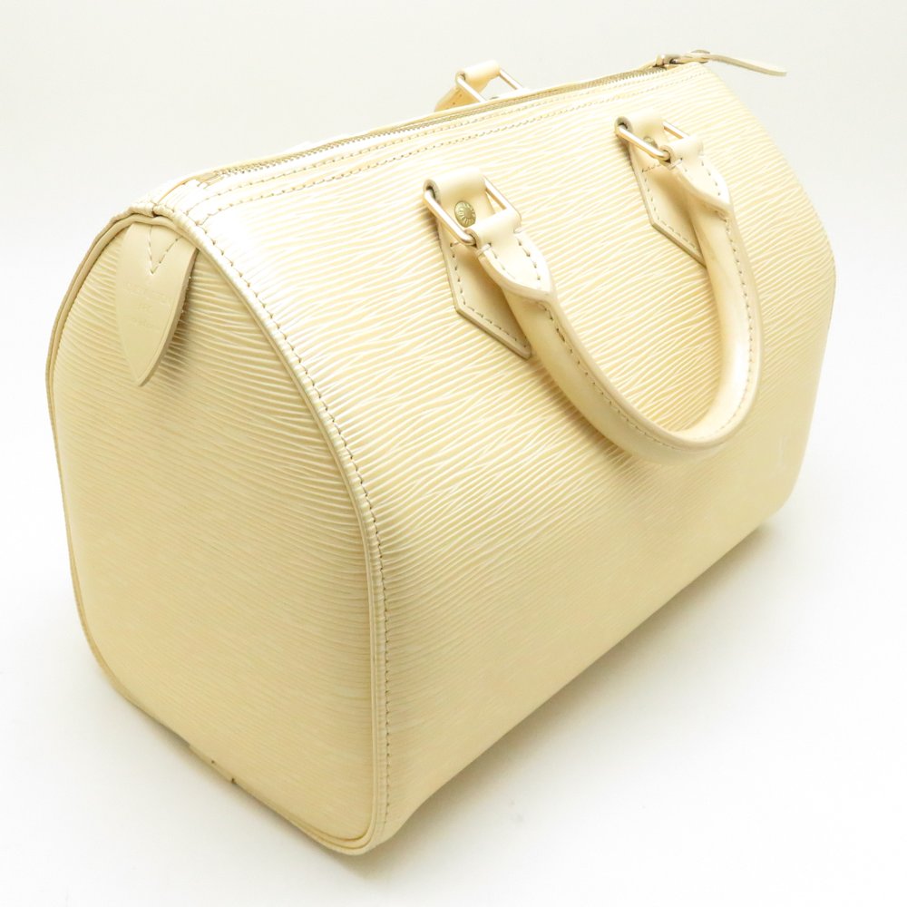 Louis Vuitton Epi Speedy 25 Vanilla Boston Bag White