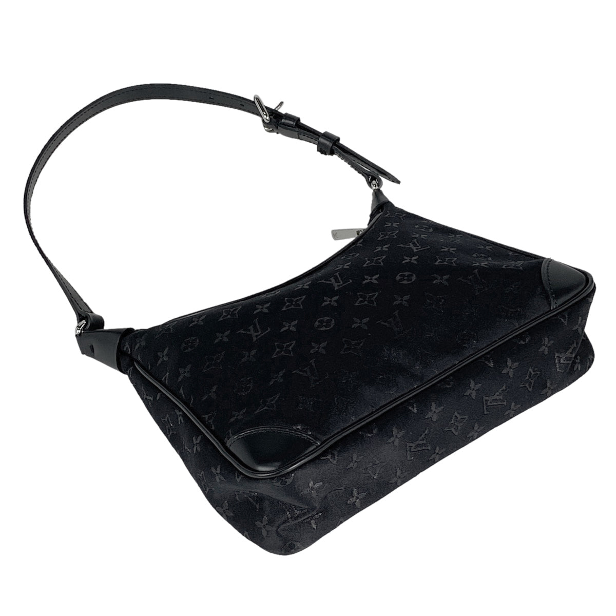 Louis Vuitton Boulogne Shoulder Bag Monogram Satin Noir Black