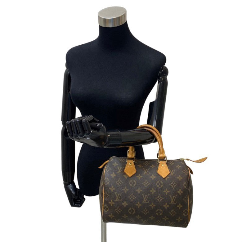 Louis Vuitton Speedy 25 Monogram Leather Mini Tote Brown