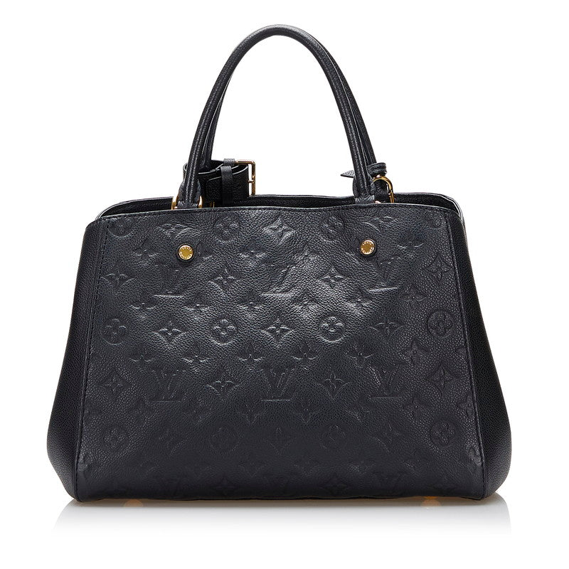 Louis Vuitton Emprene Montaigne MM Shoulder Bag Noir Black