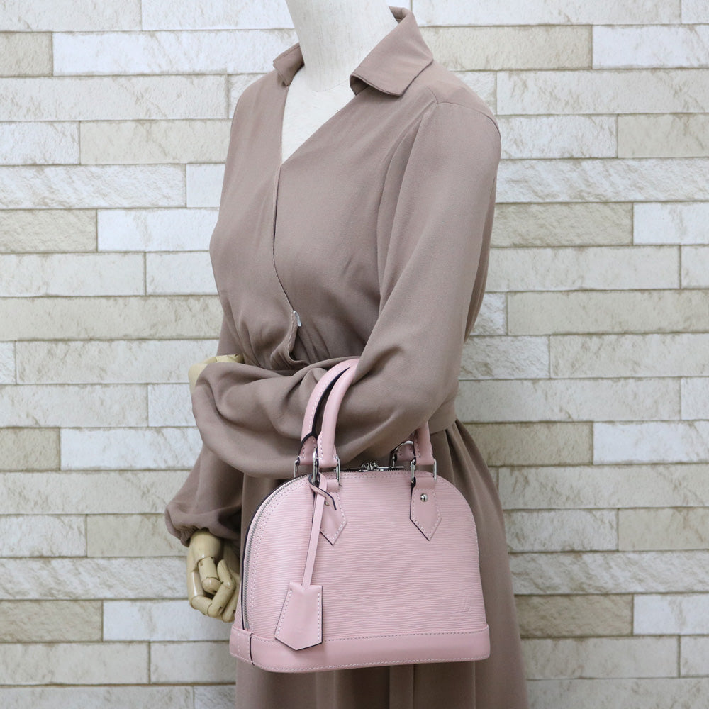 Louis Vuitton Alma BB Epi Shoulder Bag Pink