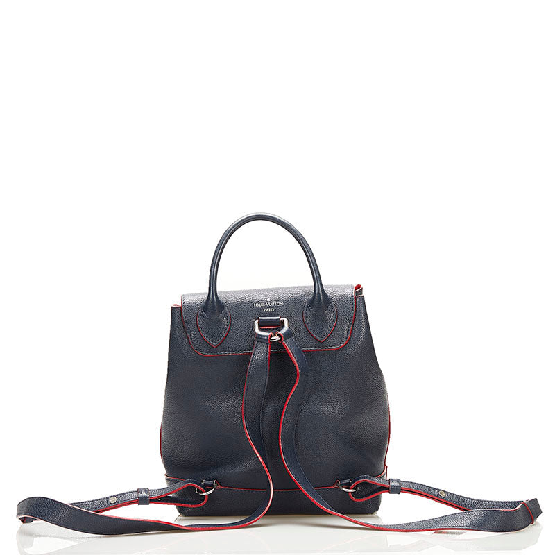 Louis Vuitton Lock Me Backpack Rucksack Marine Rouge Navy