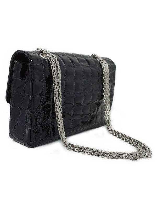 Chanel Chocolate Bar Chain Shoulder Bag Black