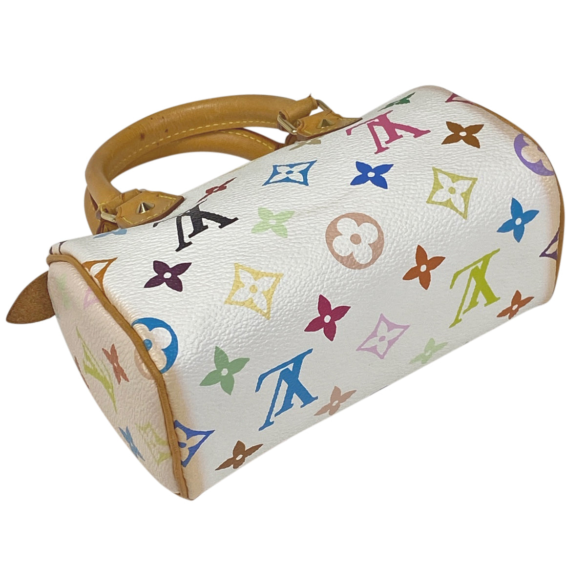 Louis Vuitton Mini Speedy Handbag Monogram Multicolor White
