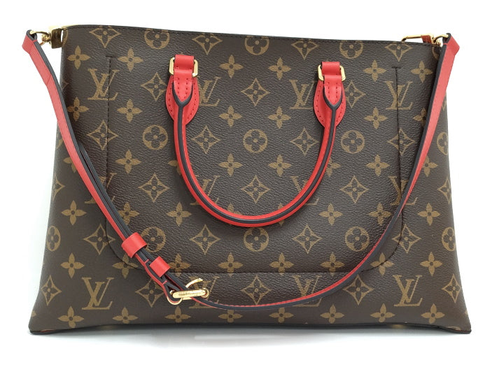 Louis Vuitton Flower Tote Bag 2way Shoulder Bag Monogram Coquelicot