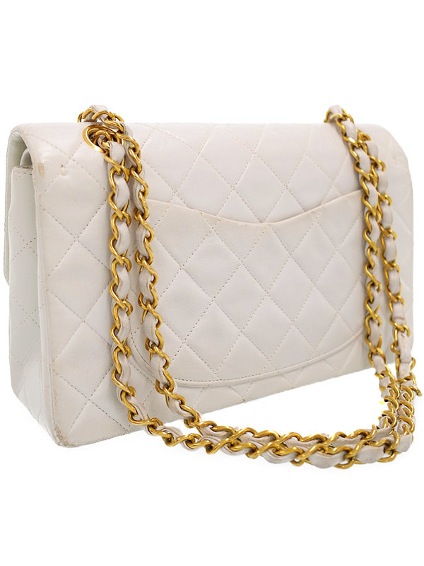 Chanel Matelasse Chain Shoulder Bag White