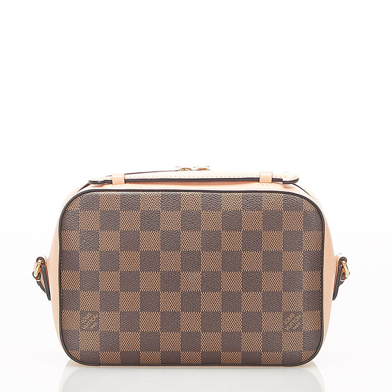 Louis Vuitton Damier Shoulder Bag Brown Pink