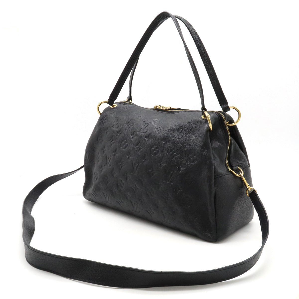 Louis Vuitton Monogram Implant Pontyu PM Shoulder Bag Noir Black