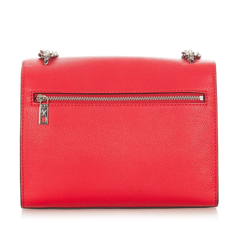 Louis Vuitton My Lock Me BB Leather Shoulder Bag Red